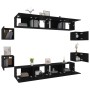 Set de muebles para TV 8 piezas madera contrachapada negro de , Muebles TV - Ref: Foro24-3114223, Precio: 316,12 €, Descuento: %