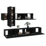 Set de muebles para TV 7 piezas madera contrachapada negro de , Muebles TV - Ref: Foro24-3114519, Precio: 246,05 €, Descuento: %