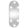 Espejo de pared ovalado con luces LED vidrio 20x50 cm de , Espejos - Ref: Foro24-3189159, Precio: 24,91 €, Descuento: %