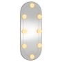 Espejo de pared ovalado con luces LED vidrio 20x50 cm de , Espejos - Ref: Foro24-3189159, Precio: 24,91 €, Descuento: %