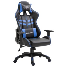 Silla de gaming de cuero sintético azul de vidaXL, Sillones para videojuegos - Ref: Foro24-20192, Precio: 182,65 €, Descuento: %