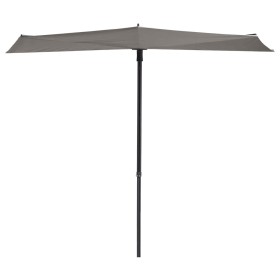 Madison Sun Wave Balcony Parasol 270x150 cm Light Gray by , Umbrellas - Ref: Foro24-423726, Price: 198,96 €, Discount: %