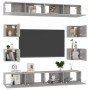 Juego de muebles de salón 8 piezas gris hormigón de , Muebles TV - Ref: Foro24-3079069, Precio: 242,99 €, Descuento: %