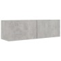 Juego de muebles de salón 8 piezas gris hormigón de , Muebles TV - Ref: Foro24-3079069, Precio: 242,99 €, Descuento: %