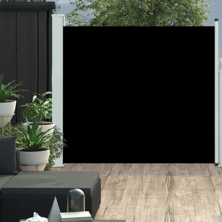 Schwarze einziehbare Seitenmarkise für den Garten, 170 x 300 cm von , Sonnenschirme - Ref: Foro24-48364, Preis: 73,30 €, Raba...