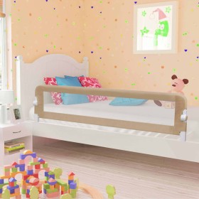 Barandilla de seguridad cama de niño poliéster taupe 180x42 cm de vidaXL, Barandillas de seguridad - Ref: Foro24-10175, Preci...