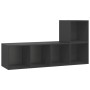 Juego de muebles de salón 2 piezas madera de ingeniería gris de , Muebles TV - Ref: Foro24-3079801, Precio: 81,08 €, Descuent...