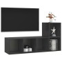 2-teiliges Wohnzimmermöbel-Set aus grauem Holzwerkstoff von , TV-Möbel - Ref: Foro24-3079801, Preis: 79,99 €, Rabatt: %