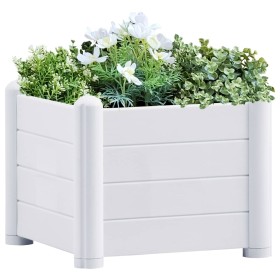 White PP garden bed 43x43x35 cm by , Pots and planters - Ref: Foro24-313971, Price: 62,99 €, Discount: %