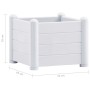 White PP garden bed 43x43x35 cm by , Pots and planters - Ref: Foro24-313971, Price: 63,17 €, Discount: %