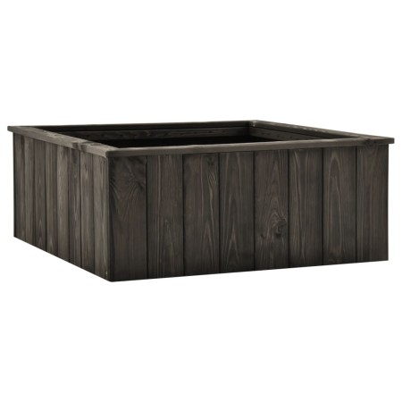 Solid dark gray pine wood flowerbed 74x77x30 cm by , Pots and planters - Ref: Foro24-315415, Price: 91,04 €, Discount: %