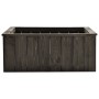 Solid dark gray pine wood flowerbed 74x77x30 cm by , Pots and planters - Ref: Foro24-315415, Price: 91,04 €, Discount: %