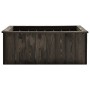 Solid dark gray pine wood flowerbed 74x77x30 cm by , Pots and planters - Ref: Foro24-315415, Price: 91,04 €, Discount: %