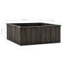 Solid dark gray pine wood flowerbed 74x77x30 cm by , Pots and planters - Ref: Foro24-315415, Price: 91,04 €, Discount: %