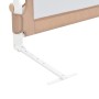 Barandilla de seguridad cama de niño poliéster taupe 180x42 cm de vidaXL, Barandillas de seguridad - Ref: Foro24-10175, Preci...