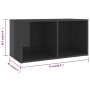 Muebles de salón 5 piezas madera de ingeniería gris brillo de , Muebles TV - Ref: Foro24-3080050, Precio: 170,73 €, Descuento: %