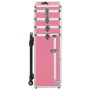 Maletín trolley de maquillaje de aluminio rosa de vidaXL, Neceseres - Ref: Foro24-91813, Precio: 99,00 €, Descuento: %