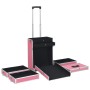 Maletín trolley de maquillaje de aluminio rosa de vidaXL, Neceseres - Ref: Foro24-91813, Precio: 99,00 €, Descuento: %