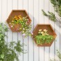 Wall planters 2 units rusted corten steel 46x10x40 cm by , Pots and planters - Ref: Foro24-823685, Price: 47,23 €, Discount: %