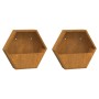 Wall planters 2 units rusted corten steel 46x10x40 cm by , Pots and planters - Ref: Foro24-823685, Price: 47,99 €, Discount: %