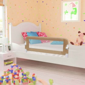 Barandilla de seguridad cama de niño poliéster taupe 102x42 cm de vidaXL, Barandillas de seguridad - Ref: Foro24-10164, Preci...