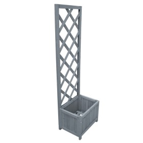 Solid fir wood trellis planter 40x30x135 cm by , Pots and planters - Ref: Foro24-310037, Price: 35,25 €, Discount: %