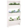 Wall planter 3 levels white pine wood 60x18.5x110 cm by , Pots and planters - Ref: Foro24-825115, Price: 91,05 €, Discount: %