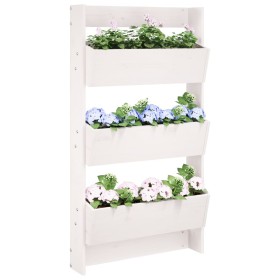 Wall planter 3 levels white pine wood 60x18.5x110 cm by , Pots and planters - Ref: Foro24-825115, Price: 93,99 €, Discount: %