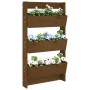 Wall planter 3 levels honey brown pine wood 60x18.5x110cm by , Pots and planters - Ref: Foro24-825117, Price: 89,44 €, Discou...