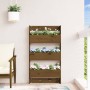 Wall planter 3 levels honey brown pine wood 60x18.5x110cm by , Pots and planters - Ref: Foro24-825117, Price: 89,44 €, Discou...