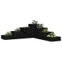 4-tier planter solid black pine wood 106x104.5x36 cm by , Pots and planters - Ref: Foro24-825328, Price: 116,72 €, Discount: %