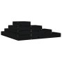 4-tier planter solid black pine wood 106x104.5x36 cm by , Pots and planters - Ref: Foro24-825328, Price: 116,72 €, Discount: %