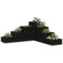 Planter 4 levels solid black pine wood 80.5x79x36 cm by , Pots and planters - Ref: Foro24-825321, Price: 88,90 €, Discount: %