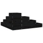 Planter 4 levels solid black pine wood 80.5x79x36 cm by , Pots and planters - Ref: Foro24-825321, Price: 88,90 €, Discount: %