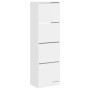 Mueble zapatero con 4 cajones abatibles blanco 60x42x204 cm de , Zapateros y organizadores de calzado - Ref: Foro24-3214392, ...