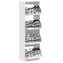 Mueble zapatero con 4 cajones abatibles blanco 60x42x204 cm de , Zapateros y organizadores de calzado - Ref: Foro24-3214392, ...