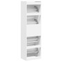 Mueble zapatero con 4 cajones abatibles blanco 60x42x204 cm de , Zapateros y organizadores de calzado - Ref: Foro24-3214392, ...