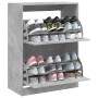 Mueble zapatero 2 cajones abatibles gris hormigón 80x42x108 cm de , Zapateros y organizadores de calzado - Ref: Foro24-321440...