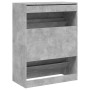 Mueble zapatero 2 cajones abatibles gris hormigón 80x42x108 cm de , Zapateros y organizadores de calzado - Ref: Foro24-321440...