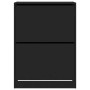 Mueble zapatero con 2 cajones abatibles negro 80x42x108 cm de , Zapateros y organizadores de calzado - Ref: Foro24-3214400, P...