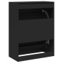 Shoe cabinet with 2 folding drawers black 80x42x108 cm by , Shoe racks and shoe organizers - Ref: Foro24-3214400, Price: 143,...