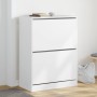 Shoe cabinet with 2 folding drawers white 80x42x108 cm by , Shoe racks and shoe organizers - Ref: Foro24-3214399, Price: 108,...