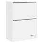 Shoe cabinet with 2 folding drawers white 80x42x108 cm by , Shoe racks and shoe organizers - Ref: Foro24-3214399, Price: 108,...