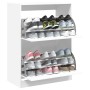 Shoe cabinet with 2 folding drawers white 80x42x108 cm by , Shoe racks and shoe organizers - Ref: Foro24-3214399, Price: 108,...