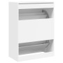 Shoe cabinet with 2 folding drawers white 80x42x108 cm by , Shoe racks and shoe organizers - Ref: Foro24-3214399, Price: 108,...