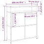 Shoe cabinet with 4 folding Sonoma oak drawers 100x34x112 cm by , Shoe racks and shoe organizers - Ref: Foro24-3214414, Price...