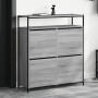 Shoe cabinet with 4 folding drawers Sonoma gray 100x34x112 cm by , Shoe racks and shoe organizers - Ref: Foro24-3214416, Pric...