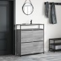 Shoe cabinet with 4 folding drawers Sonoma gray 100x34x112 cm by , Shoe racks and shoe organizers - Ref: Foro24-3214416, Pric...