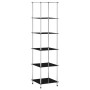 6-stöckiges Regal aus gehärtetem Glas schwarz 40x40x160 cm von vidaXL, Bücherregale und Regale - Ref: Foro24-249512, Preis: 6...