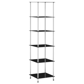 6-stöckiges Regal aus gehärtetem Glas schwarz 40x40x160 cm von vidaXL, Bücherregale und Regale - Ref: Foro24-249512, Preis: 6...